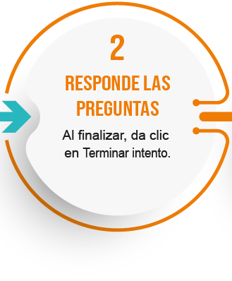 Paso 2: Responde las preguntas, al finalizar da clic en Terminar intento.